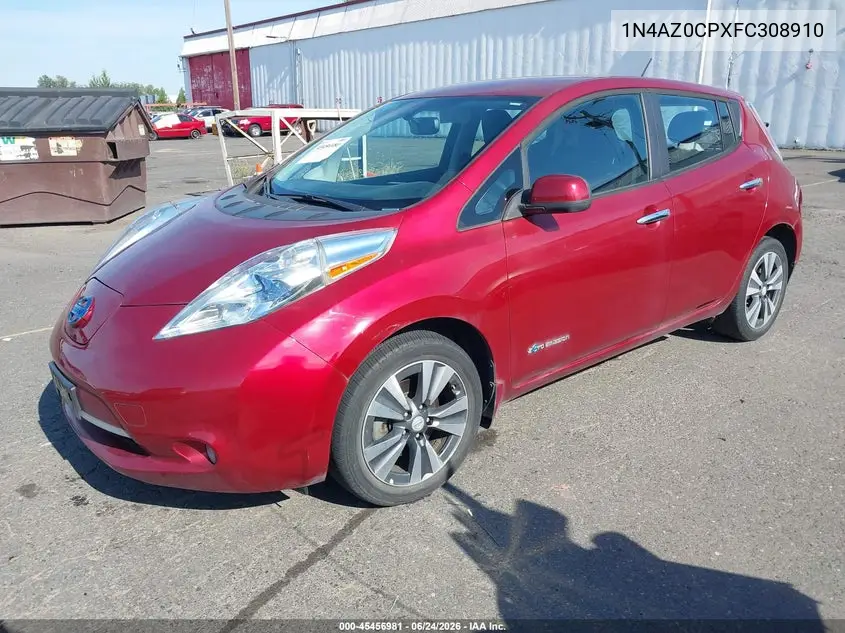 2015 Nissan Leaf Sl VIN: 1N4AZ0CPXFC308910 Lot: 45456981