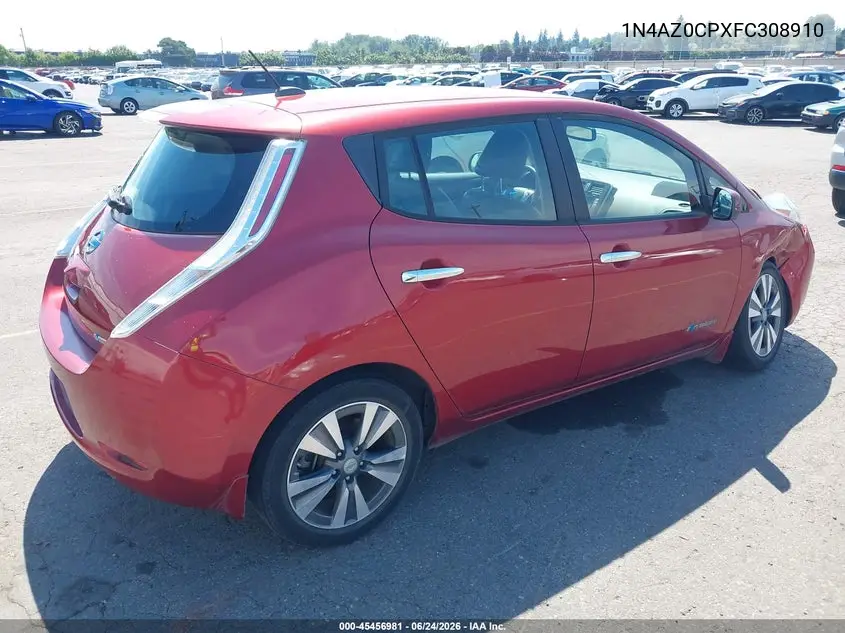 2015 Nissan Leaf Sl VIN: 1N4AZ0CPXFC308910 Lot: 45456981