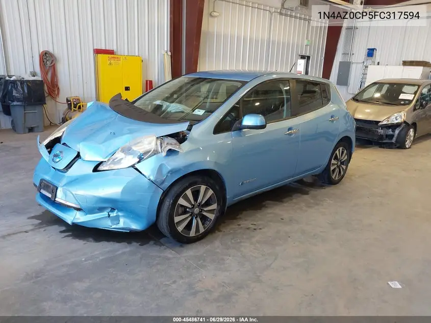 2015 Nissan Leaf Sl VIN: 1N4AZ0CP5FC317594 Lot: 45486741