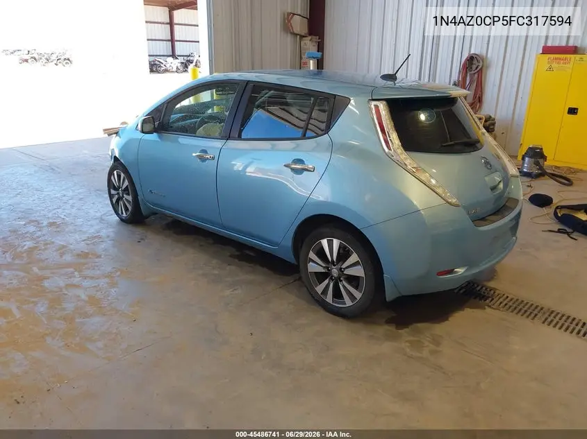2015 Nissan Leaf Sl VIN: 1N4AZ0CP5FC317594 Lot: 45486741