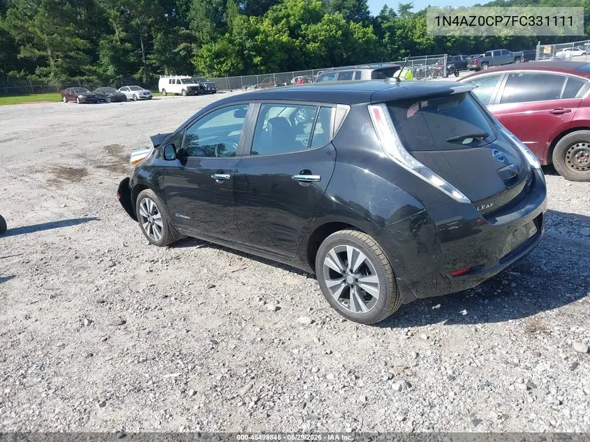 2015 Nissan Leaf Sl VIN: 1N4AZ0CP7FC331111 Lot: 45498845