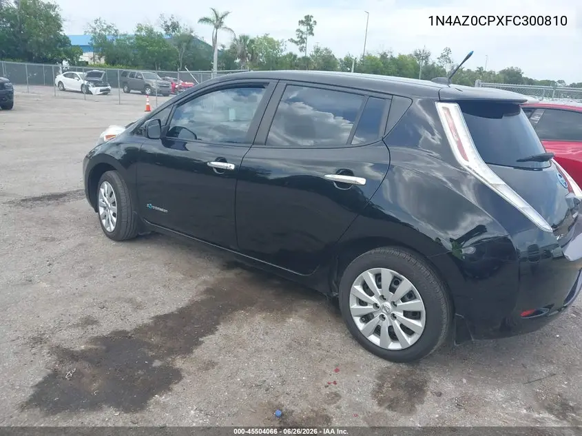 2015 Nissan Leaf S VIN: 1N4AZ0CPXFC300810 Lot: 45504066