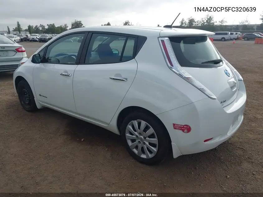 2015 Nissan Leaf S VIN: 1N4AZ0CP5FC320639 Lot: 45573076