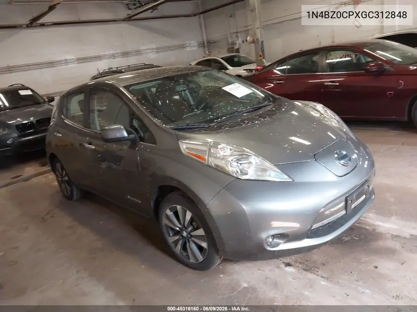 2016 Nissan Leaf S/Sl/Sv VIN: 1N4BZ0CPXGC312848 Lot: 45316160