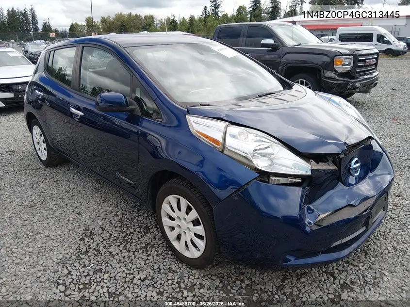 2016 Nissan Leaf S VIN: 1N4BZ0CP4GC313445 Lot: 45485700