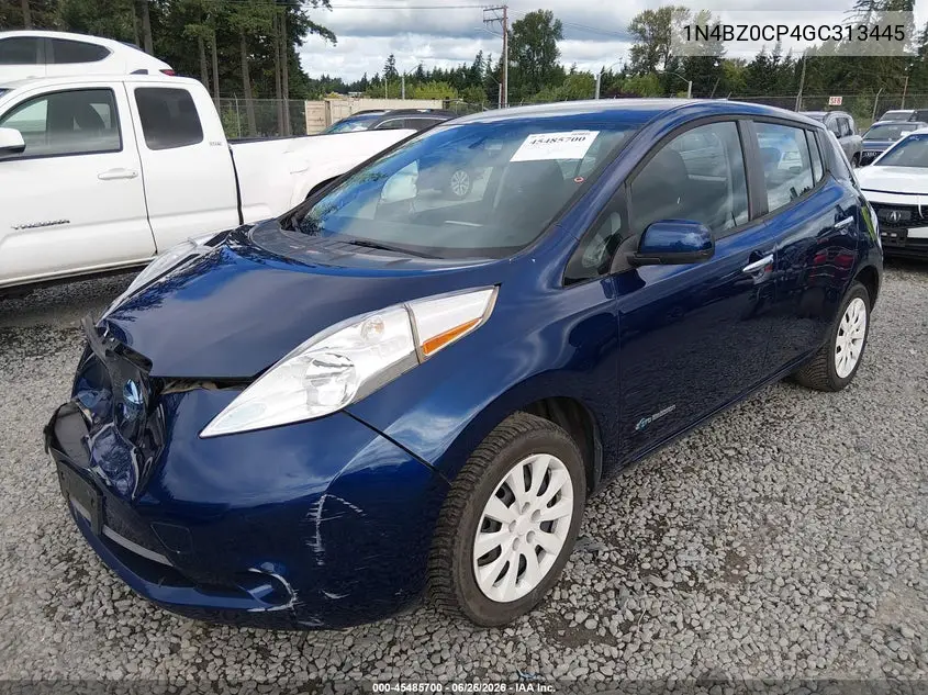 2016 Nissan Leaf S VIN: 1N4BZ0CP4GC313445 Lot: 45485700
