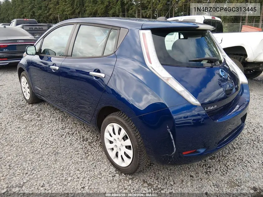 2016 Nissan Leaf S VIN: 1N4BZ0CP4GC313445 Lot: 45485700