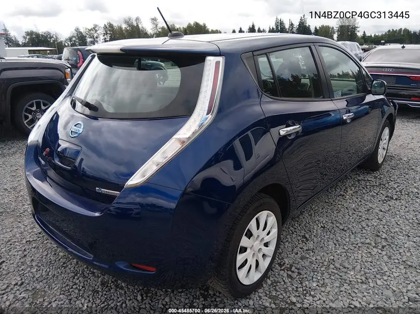 2016 Nissan Leaf S VIN: 1N4BZ0CP4GC313445 Lot: 45485700