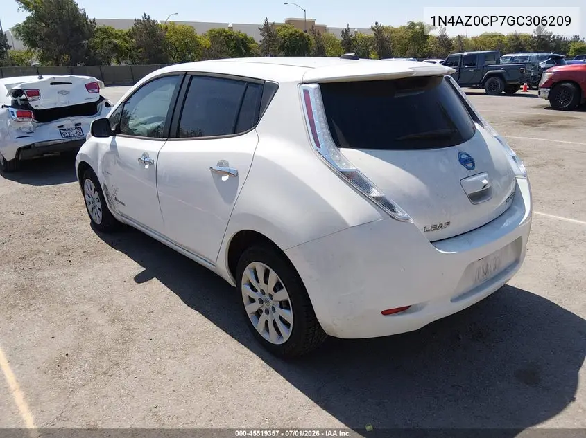 2016 Nissan Leaf S VIN: 1N4AZ0CP7GC306209 Lot: 45519357