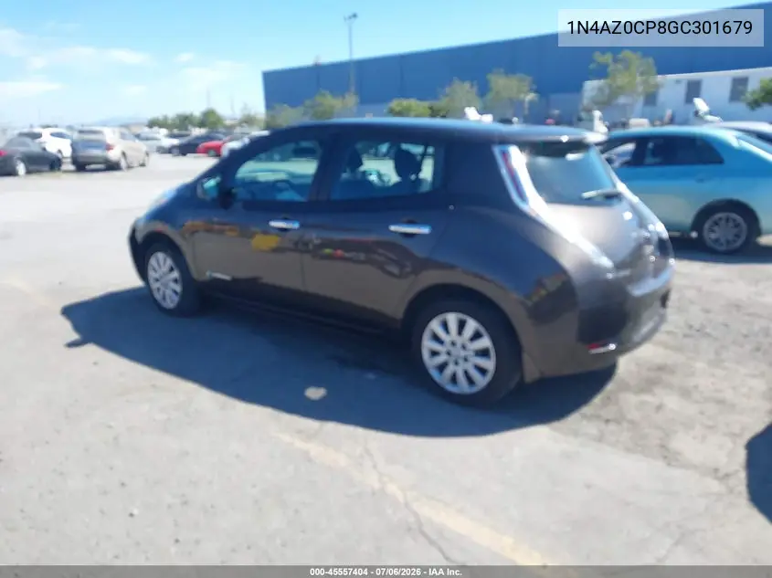 2016 Nissan Leaf S VIN: 1N4AZ0CP8GC301679 Lot: 45557404