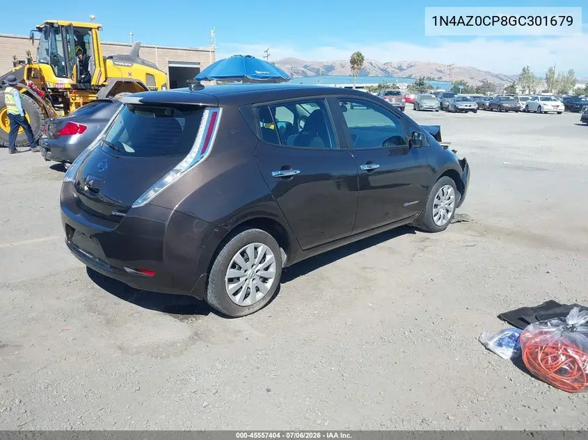 2016 Nissan Leaf S VIN: 1N4AZ0CP8GC301679 Lot: 45557404