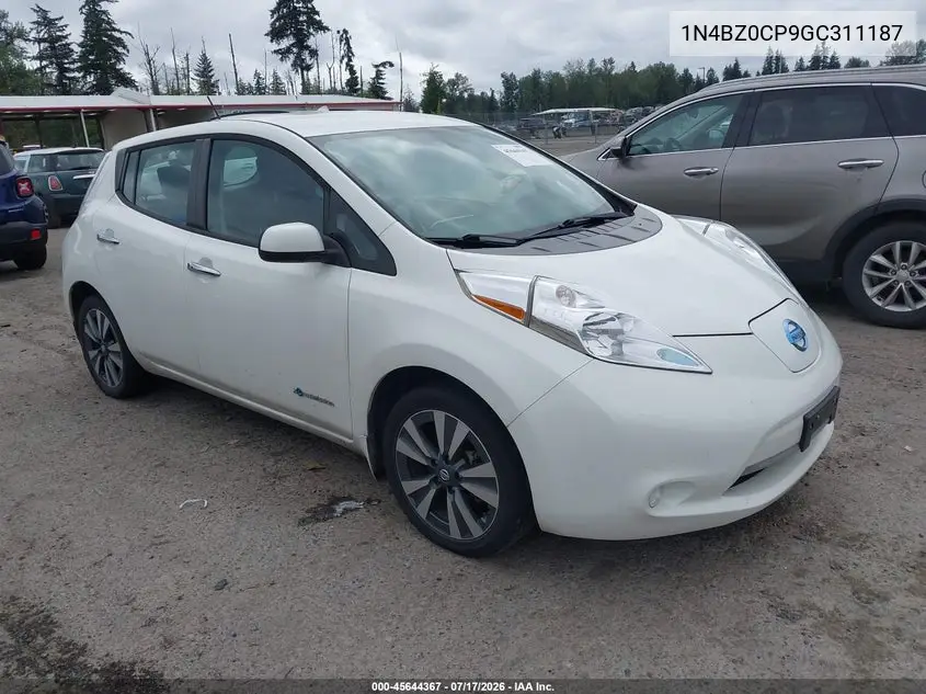 2016 Nissan Leaf Sv VIN: 1N4BZ0CP9GC311187 Lot: 45644367