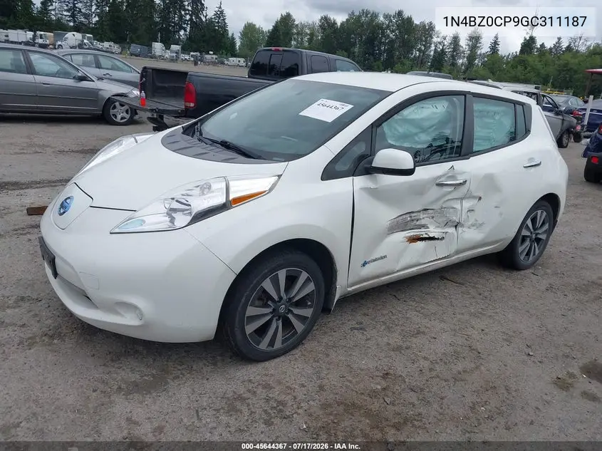 2016 Nissan Leaf Sv VIN: 1N4BZ0CP9GC311187 Lot: 45644367