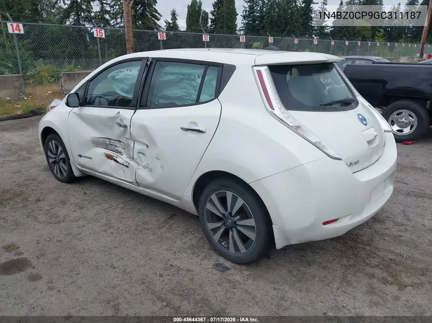 2016 Nissan Leaf Sv VIN: 1N4BZ0CP9GC311187 Lot: 45644367
