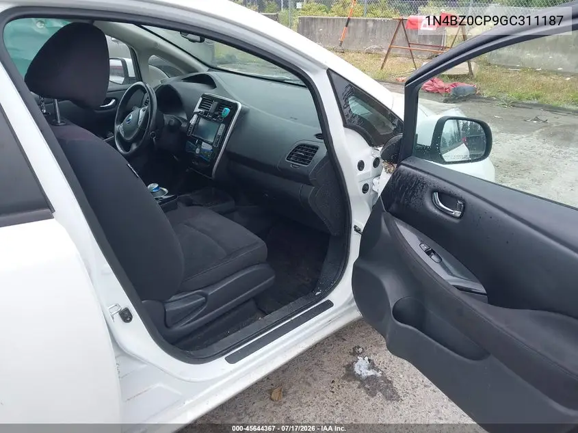 2016 Nissan Leaf Sv VIN: 1N4BZ0CP9GC311187 Lot: 45644367