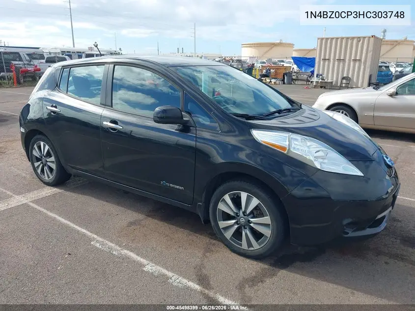 2017 Nissan Leaf Sv VIN: 1N4BZ0CP3HC303748 Lot: 45498399