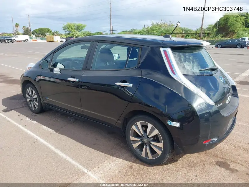 2017 Nissan Leaf Sv VIN: 1N4BZ0CP3HC303748 Lot: 45498399