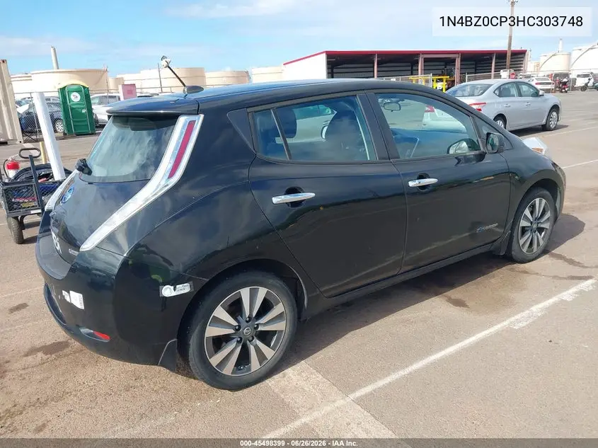 2017 Nissan Leaf Sv VIN: 1N4BZ0CP3HC303748 Lot: 45498399