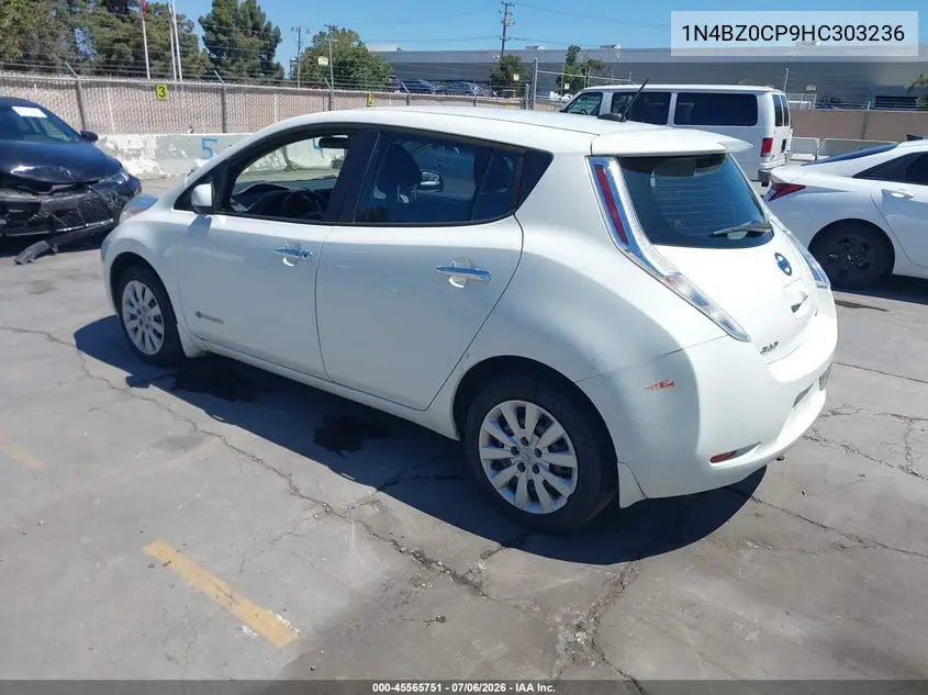 2017 Nissan Leaf S VIN: 1N4BZ0CP9HC303236 Lot: 45565751