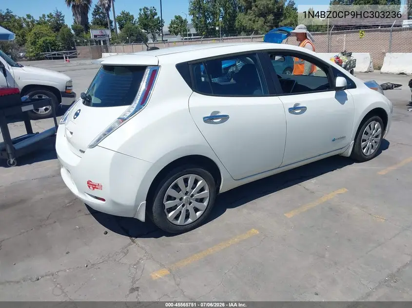 2017 Nissan Leaf S VIN: 1N4BZ0CP9HC303236 Lot: 45565751