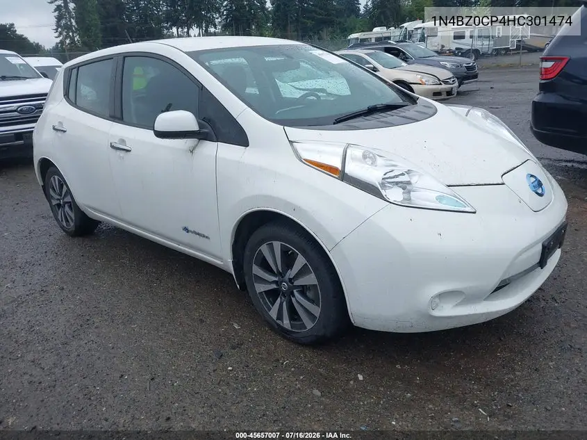 2017 Nissan Leaf Sv VIN: 1N4BZ0CP4HC301474 Lot: 45657007