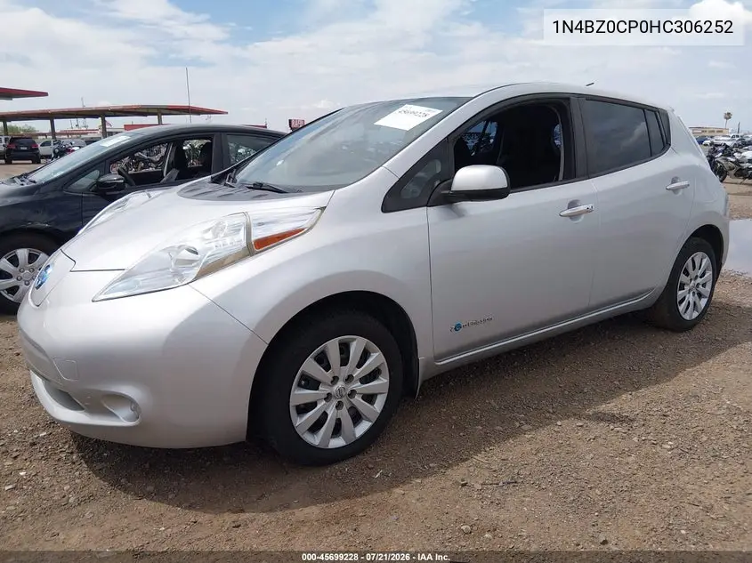 2017 Nissan Leaf S VIN: 1N4BZ0CP0HC306252 Lot: 45699228