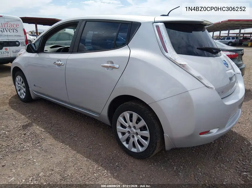 2017 Nissan Leaf S VIN: 1N4BZ0CP0HC306252 Lot: 45699228