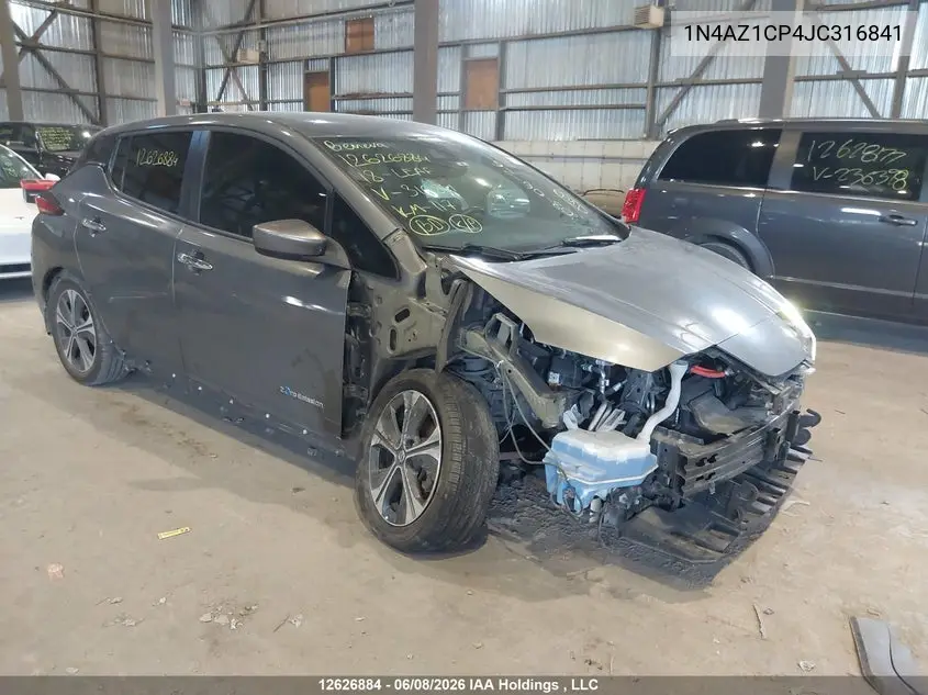 2018 Nissan Leaf S/Sl/Sv VIN: 1N4AZ1CP4JC316841 Lot: 12626884
