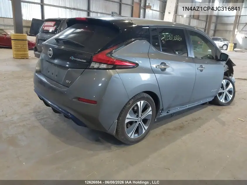 2018 Nissan Leaf S/Sl/Sv VIN: 1N4AZ1CP4JC316841 Lot: 12626884