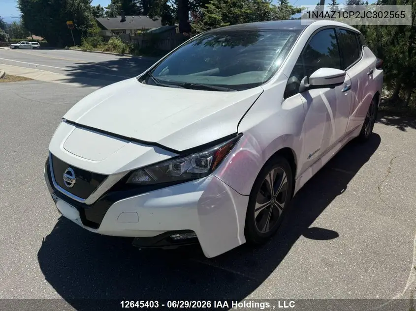 2018 Nissan Leaf S/Sl/Sv VIN: 1N4AZ1CP2JC302565 Lot: 12645403