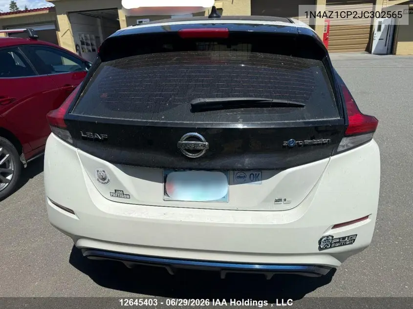 2018 Nissan Leaf S/Sl/Sv VIN: 1N4AZ1CP2JC302565 Lot: 12645403
