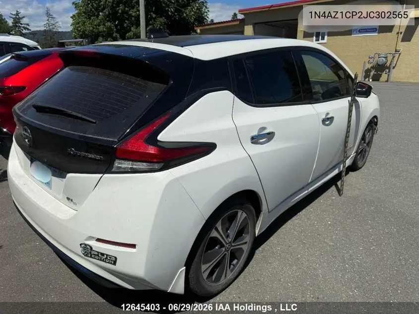 2018 Nissan Leaf S/Sl/Sv VIN: 1N4AZ1CP2JC302565 Lot: 12645403