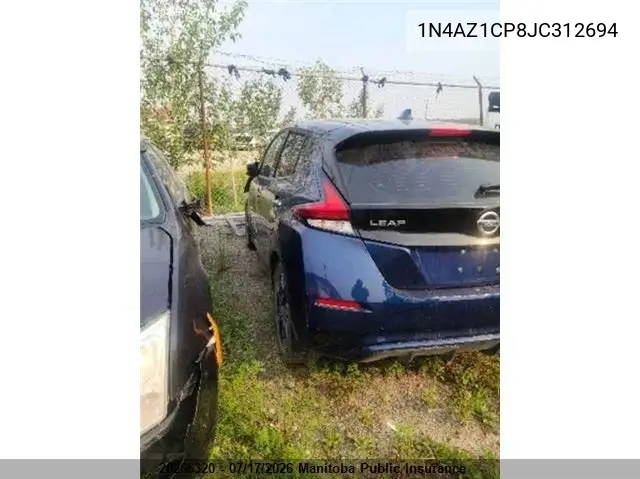2018 Nissan Leaf Sl VIN: 1N4AZ1CP8JC312694 Lot: 20266320