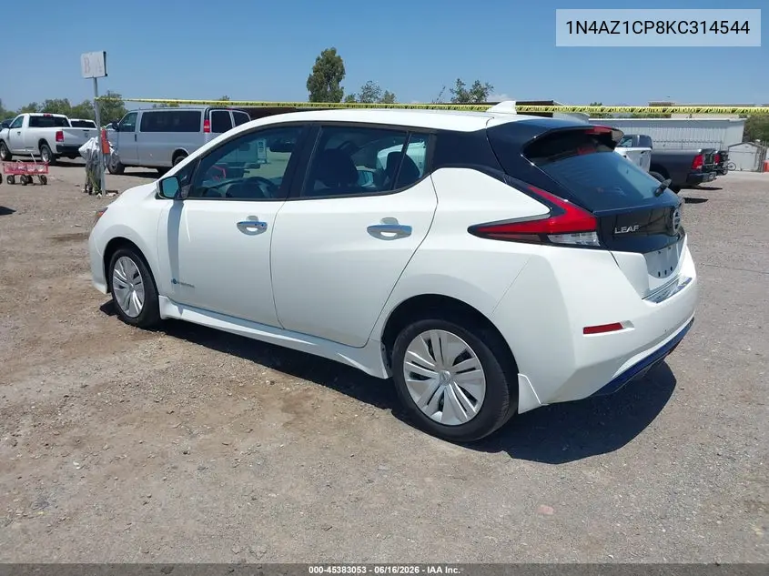 2019 Nissan Leaf S VIN: 1N4AZ1CP8KC314544 Lot: 45383053
