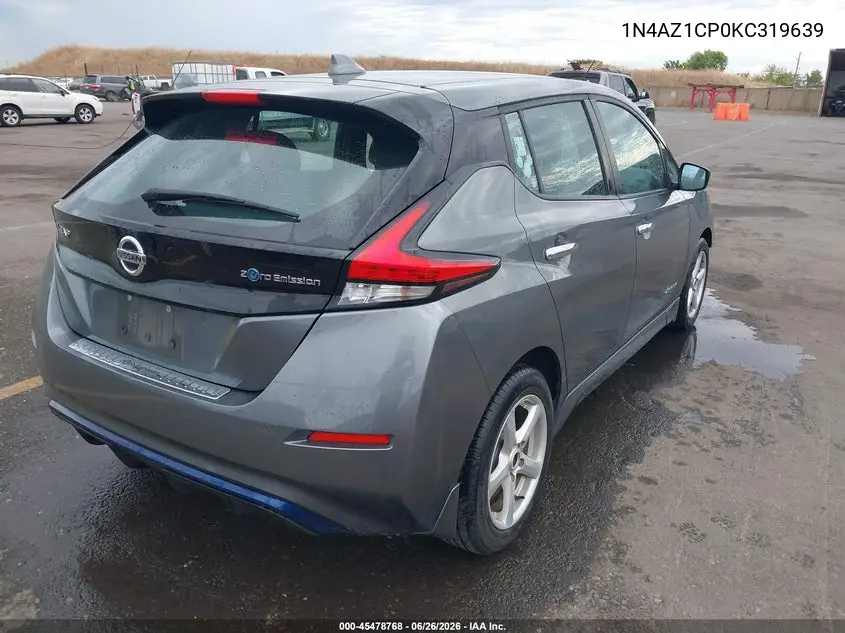 2019 Nissan Leaf S VIN: 1N4AZ1CP0KC319639 Lot: 45478768