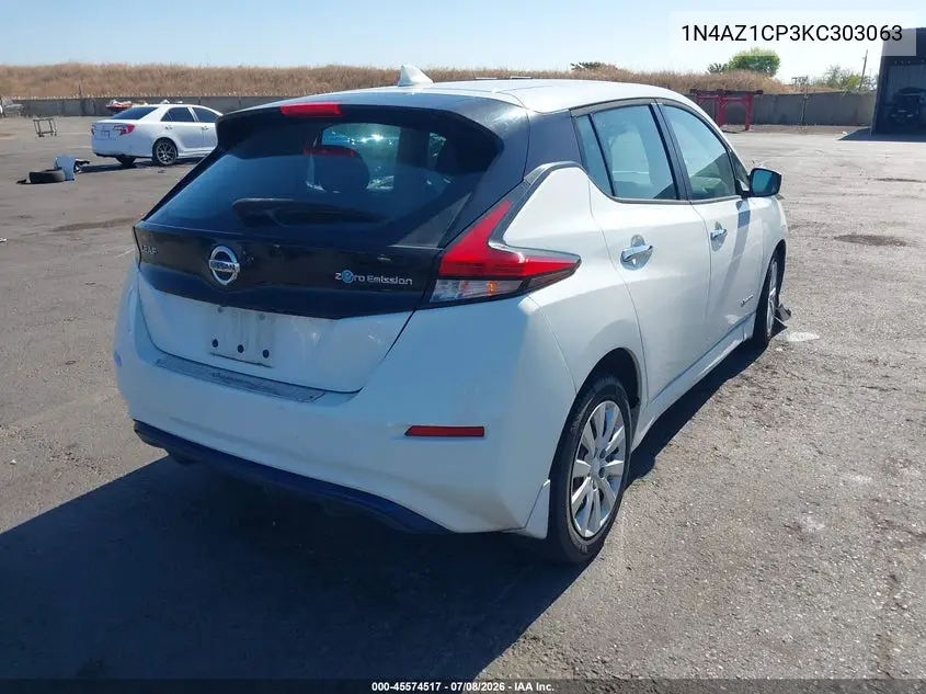 2019 Nissan Leaf S VIN: 1N4AZ1CP3KC303063 Lot: 45574517