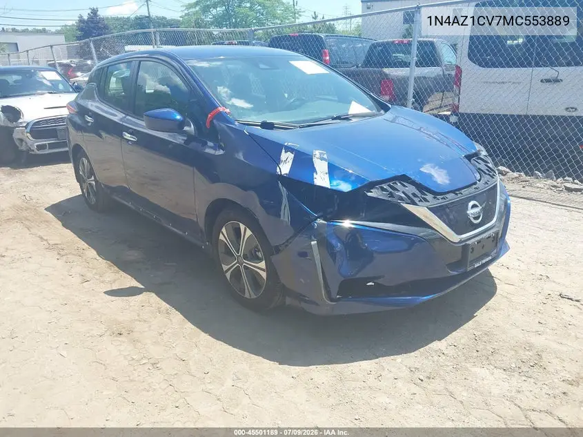 2021 Nissan Leaf Sv 40 Kwh VIN: 1N4AZ1CV7MC553889 Lot: 45501189