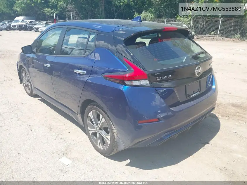 2021 Nissan Leaf Sv 40 Kwh VIN: 1N4AZ1CV7MC553889 Lot: 45501189
