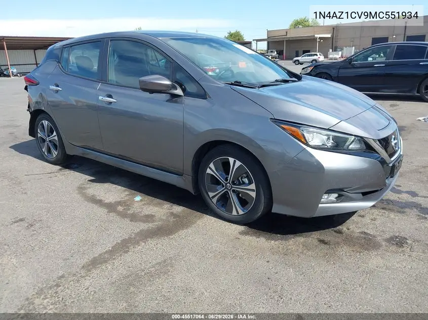 2021 Nissan Leaf Sv 40 Kwh VIN: 1N4AZ1CV9MC551934 Lot: 45517064