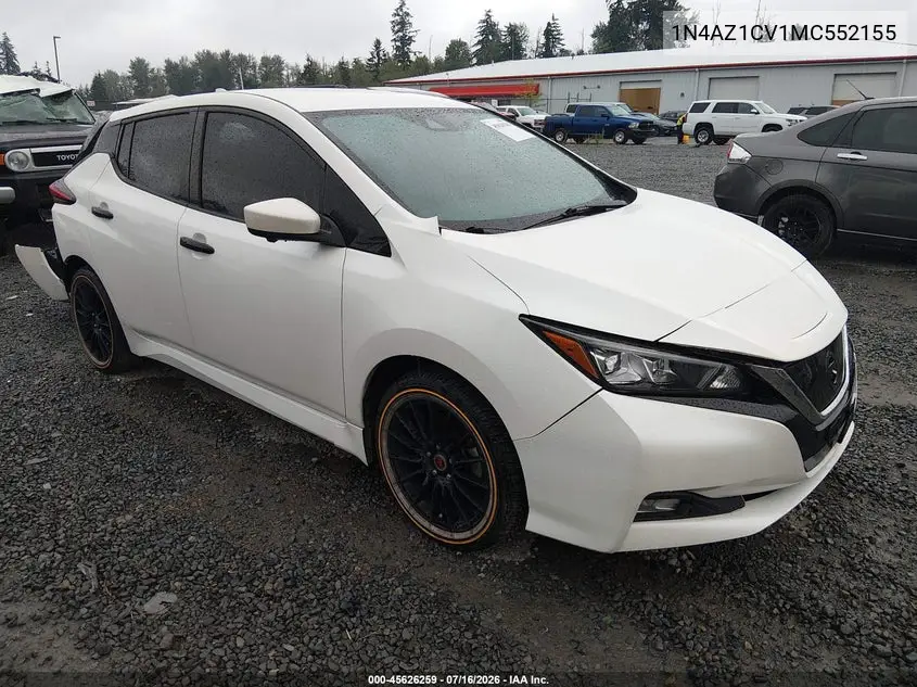 2021 Nissan Leaf Sv 40 Kwh VIN: 1N4AZ1CV1MC552155 Lot: 45626259