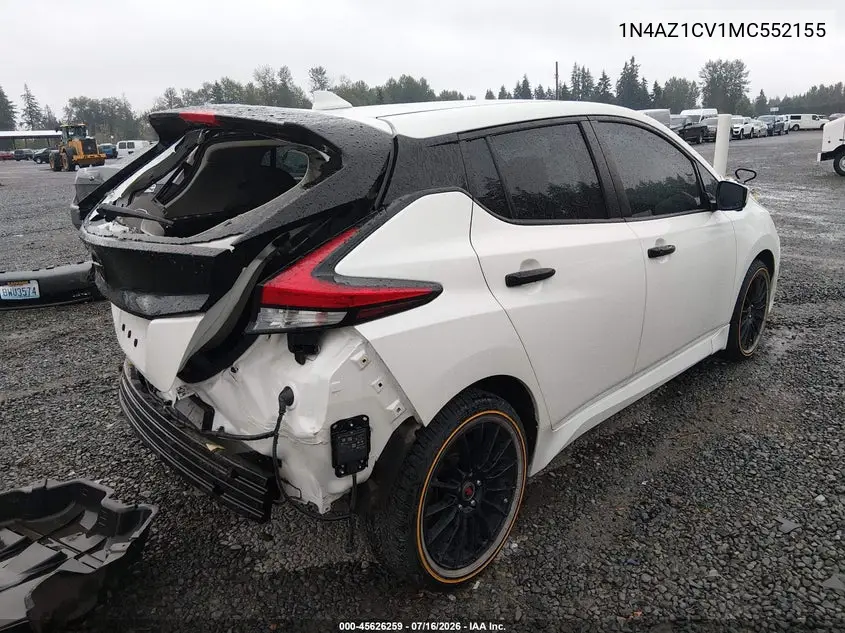 2021 Nissan Leaf Sv 40 Kwh VIN: 1N4AZ1CV1MC552155 Lot: 45626259