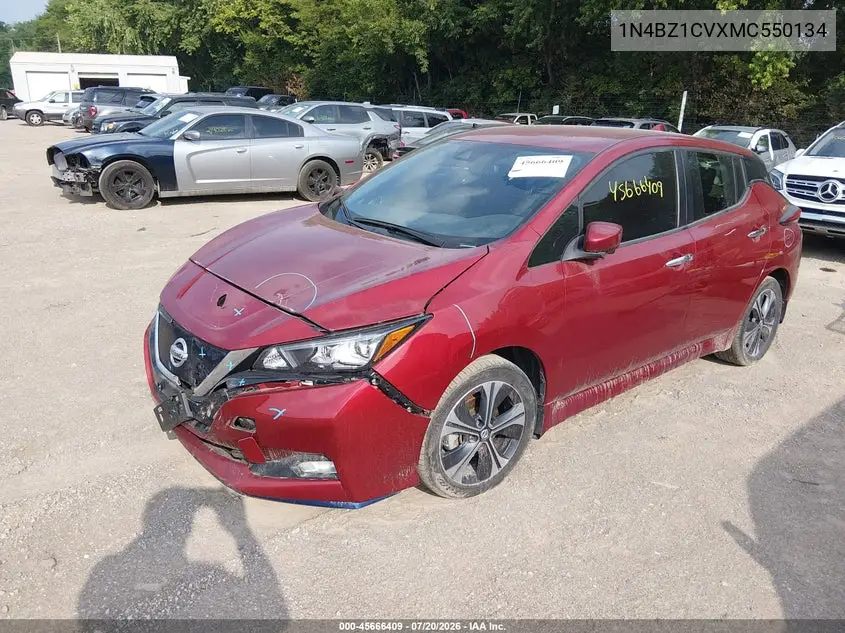 2021 Nissan Leaf Sv Plus 62 Kwh VIN: 1N4BZ1CVXMC550134 Lot: 45666409