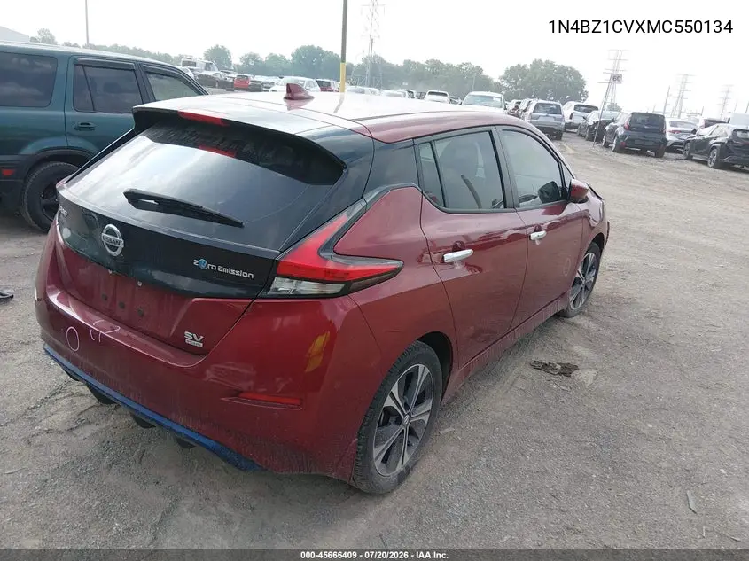 2021 Nissan Leaf Sv Plus 62 Kwh VIN: 1N4BZ1CVXMC550134 Lot: 45666409
