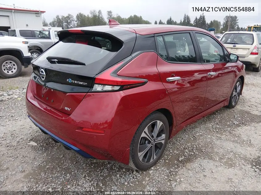 2022 Nissan Leaf Sv 40 Kwh VIN: 1N4AZ1CV0NC554884 Lot: 45229558