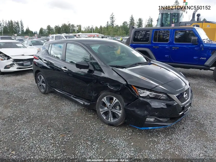 2022 Nissan Leaf Sv Plus 62 Kwh VIN: 1N4BZ1CVXNC550152 Lot: 45340002
