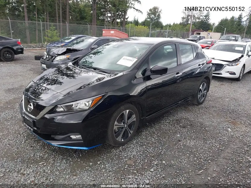 2022 Nissan Leaf Sv Plus 62 Kwh VIN: 1N4BZ1CVXNC550152 Lot: 45340002