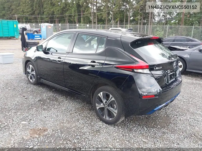 2022 Nissan Leaf Sv Plus 62 Kwh VIN: 1N4BZ1CVXNC550152 Lot: 45340002