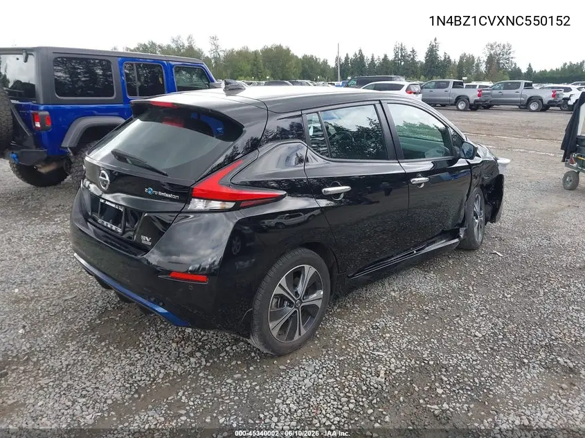 2022 Nissan Leaf Sv Plus 62 Kwh VIN: 1N4BZ1CVXNC550152 Lot: 45340002