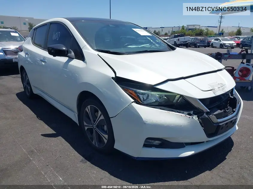 2022 Nissan Leaf Sv Plus 62 Kwh VIN: 1N4BZ1CV5NC550334 Lot: 45416010
