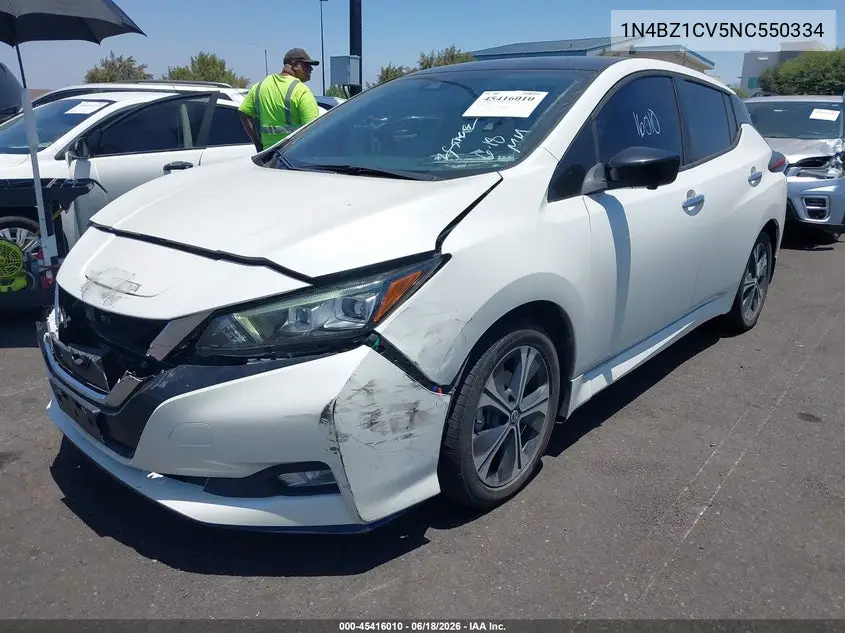 2022 Nissan Leaf Sv Plus 62 Kwh VIN: 1N4BZ1CV5NC550334 Lot: 45416010